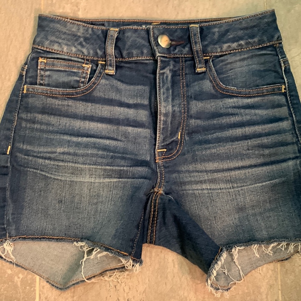 American Eagle Size 00 High Rise Blue Jean Shorts